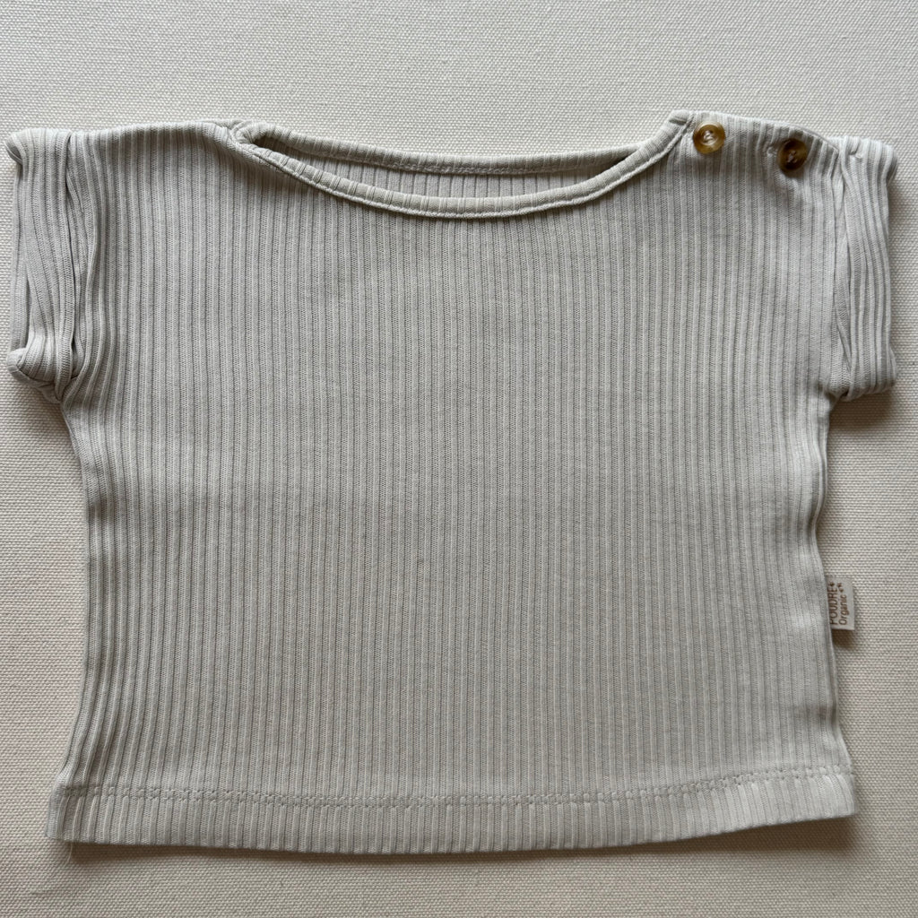 T-shirt Poudre Organic blanc 6 mois